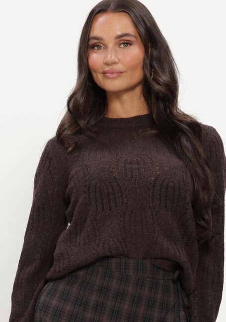 Braune OBJECT Pullover OBJARONA L/S RE KNIT PULLOVER - large