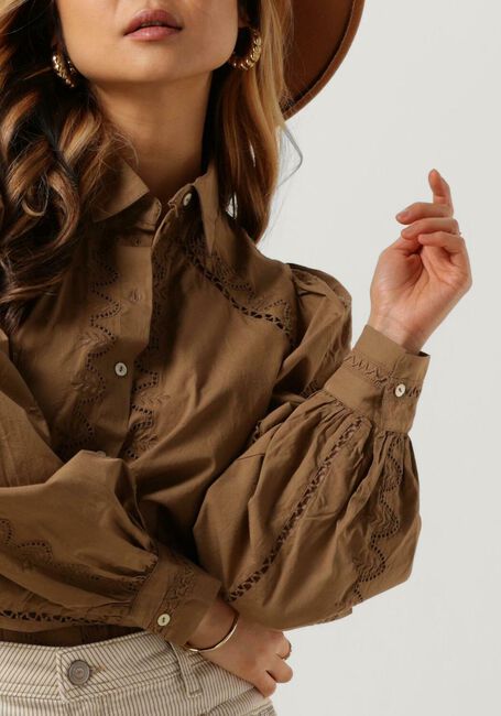 Camelfarbene Y.A.S. Blusen YASKENORA LS SHIRT - large