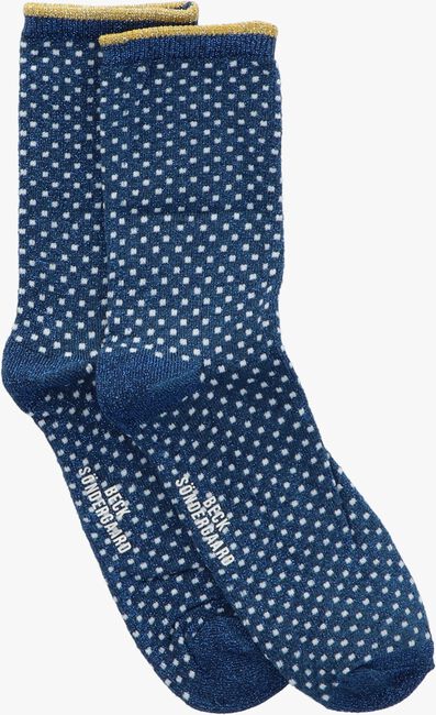 Blaue BECKSONDERGAARD Socken DINA SMALL DOTS - large