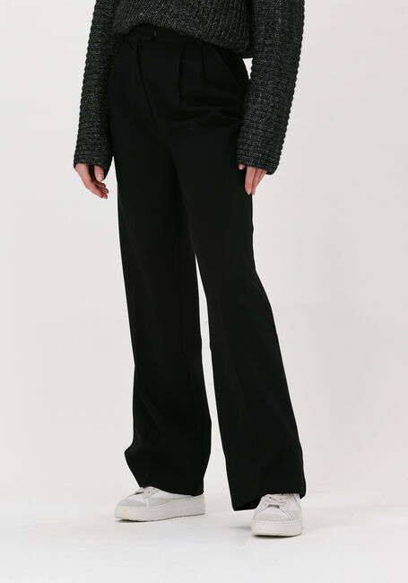 Schwarze ANOTHER LABEL Weite Hose MOORE PLEATED PANTS - large