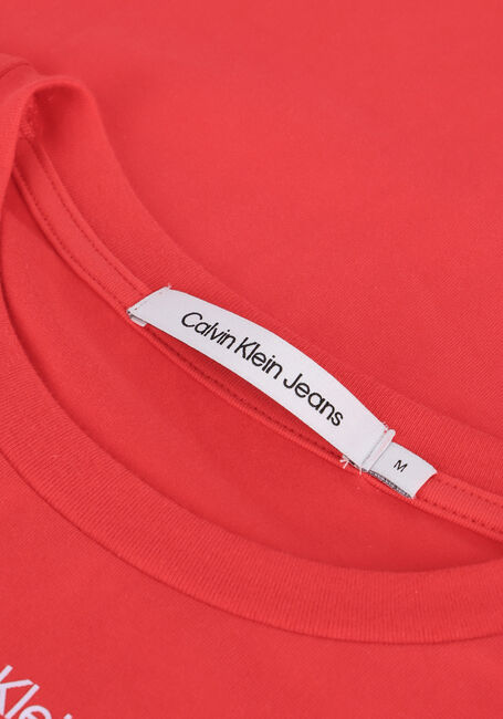 Rote CALVIN KLEIN T-shirt STACKED LOGO TIGHT TEE - large