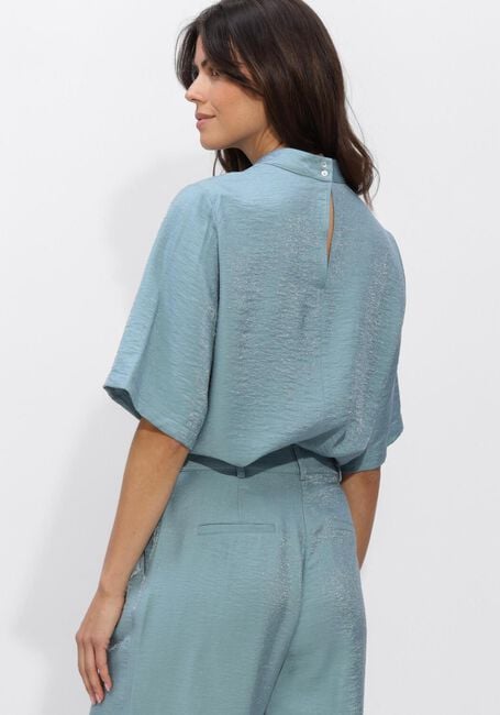 Hellblau JANSEN AMSTERDAM Top ODILE TOP WS 116 SHORT SLEEVE HIGH NECK - large