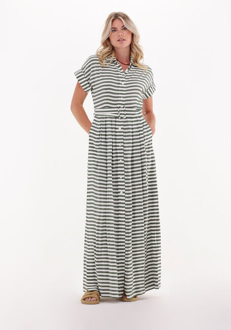 Grüne VANILIA Maxikleid BUTTON LONG DRESS - large