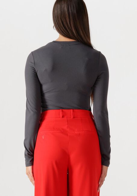 Dunkelgrau ALIX THE LABEL Top LADIES KNITTED MODAL LONGSLEEVE TOP - large