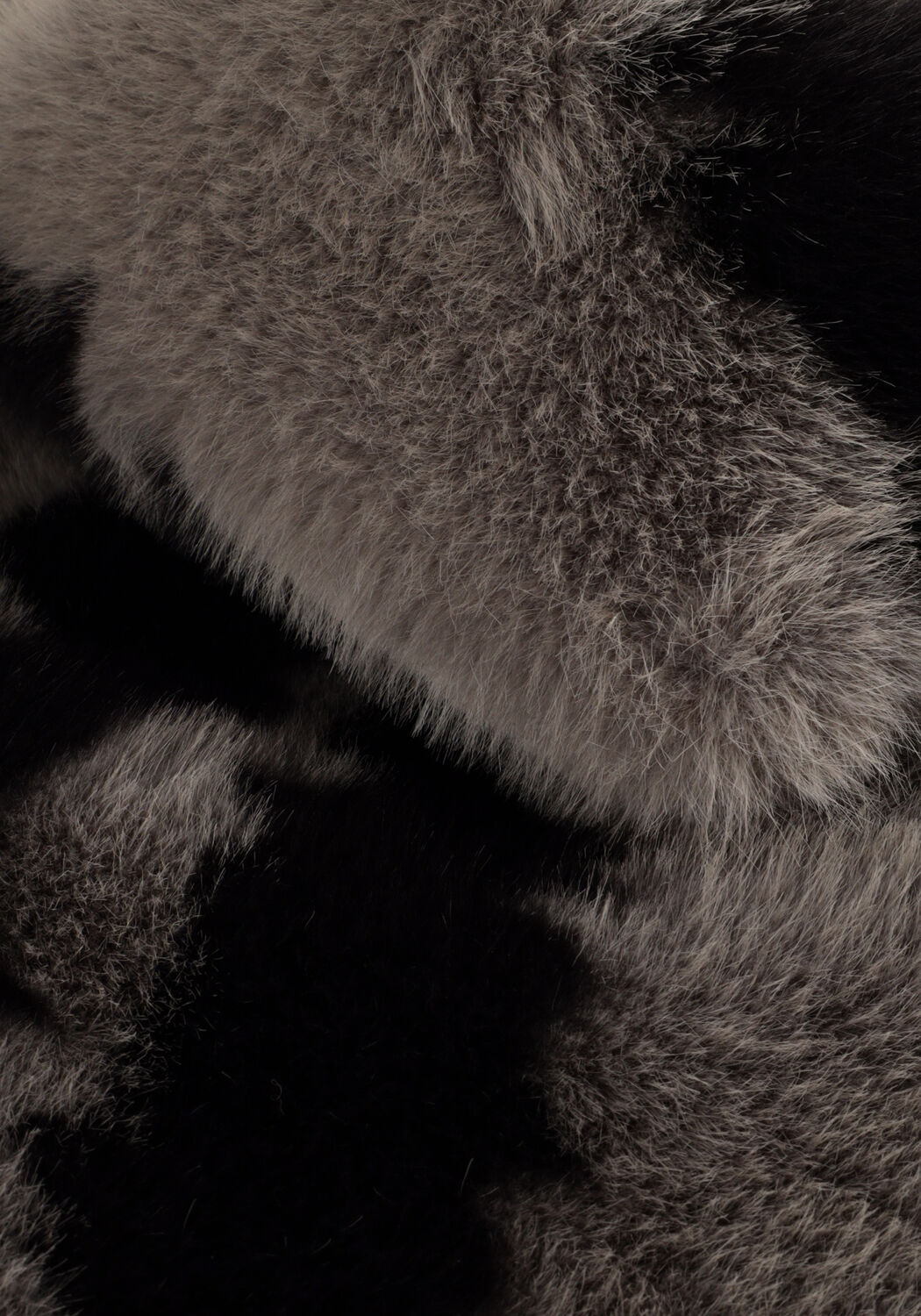 Graue SILVIAN HEACH Fake-Fur-Jack LONG FURR COAT LEMOS - large