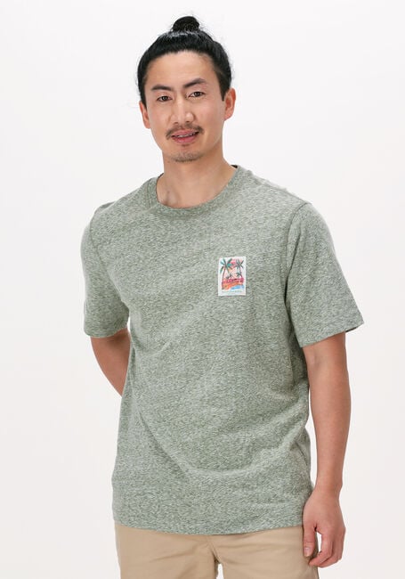 Grüne SCOTCH & SODA T-shirt MELANGE CREWNECK JERSEY T-SHIRT - large