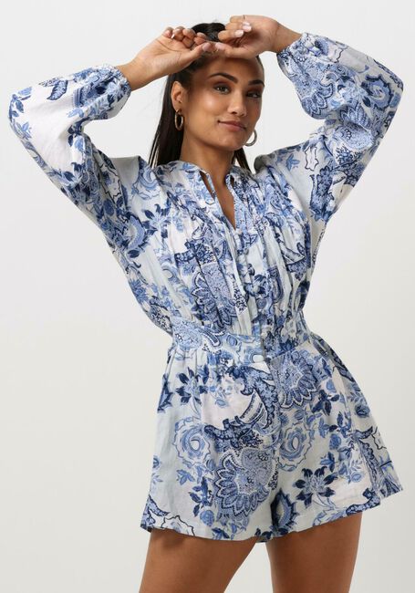 Blaue GUESS Playsuits ZAREN LINEN ROMPER - large