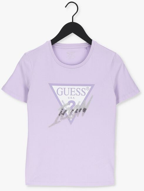 Lila GUESS T-shirt SS CN ICON TEE - large