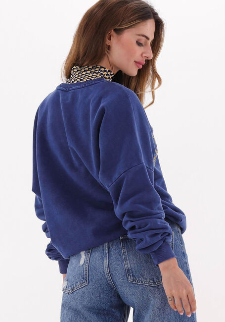 Blaue COLOURFUL REBEL Sweatshirt CR ACID WASH DROPPED SHOULDER SWEAT - large