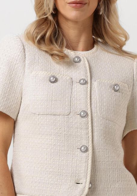 Ecru NEO NOIR Strickjacke LEENA BOUCLE JACKET - large