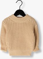Beige QUINCY MAE Pullover CHUNKY KNIT SWEATER - medium