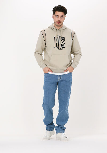 Sand BLS HAFNIA Sweatshirt OG OUTLINE LOGO HOODIE - large
