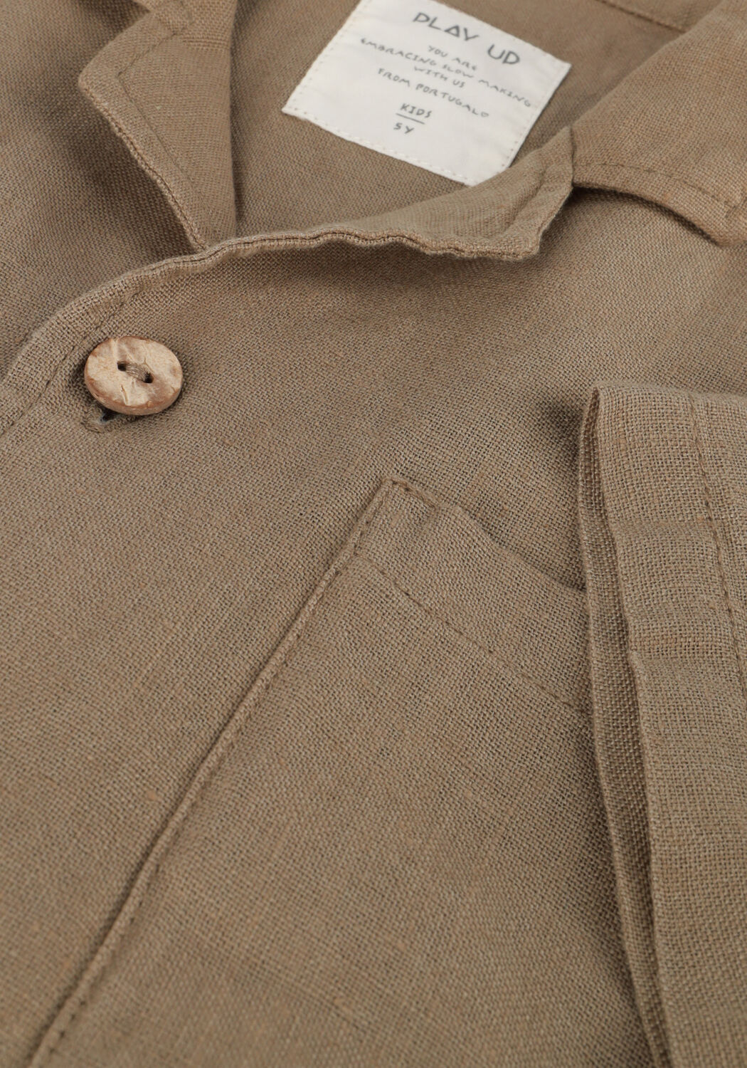 Braune PLAY UP Tops & T-shirts LINEN SHIRT - large