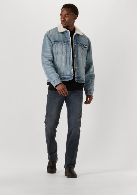 Hellblau CALVIN KLEIN Jeansjacke 90S SHERPA TRUCKER TINTED THUNDR - large