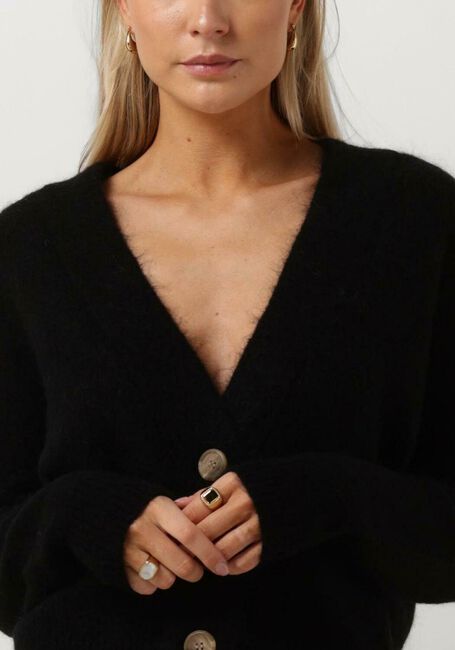 Schwarze SECOND FEMALE Strickjacke BROOKLYN KNIT CARDIGAN - large