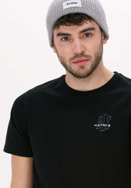 Schwarze BLS HAFNIA T-shirt MINI OUTLINE LOGO T-SHIRT - large