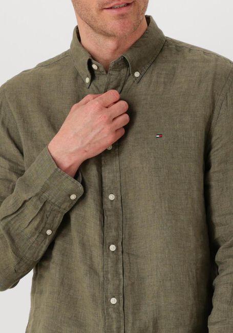 Grüne TOMMY HILFIGER Casual-Oberhemd PIGMENT DYED LI SOLID RF SHIRT - large