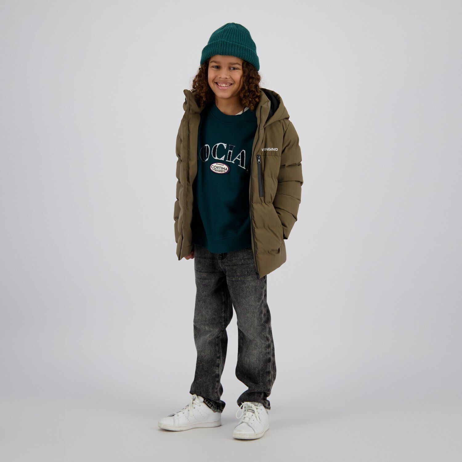 Khaki VINGINO Wattierte Jack TIGEL - large