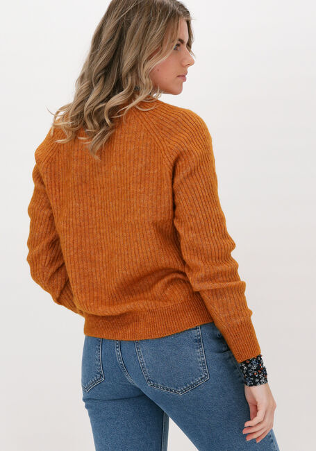 Braune SELECTED FEMME Pullover SLFSTAR LS KNIT RIB STRIP X-MA - large