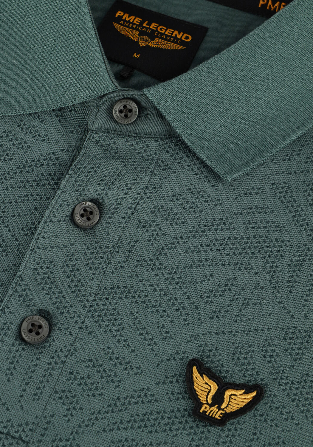 Gr&uuml;ne PME LEGEND Polo-Shirt SHORT SLEEVE POLO JACQUARD JERSEY - large