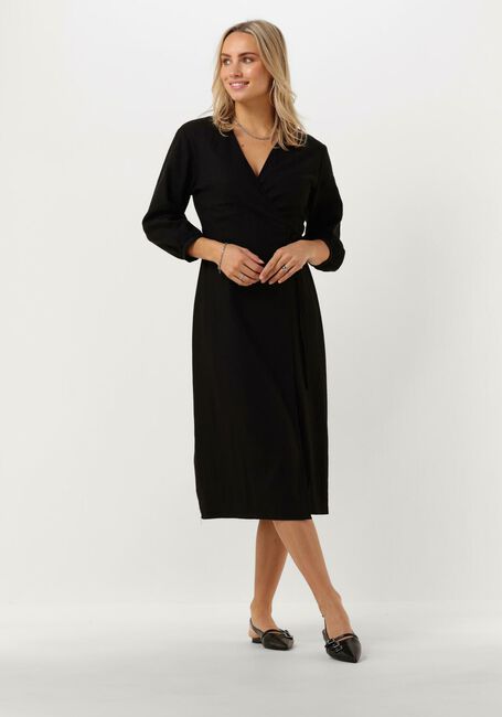 Schwarze MSCH COPENHAGEN Midikleid MSCHJOVENE GINIA 3/4 WRAP DRESS - large
