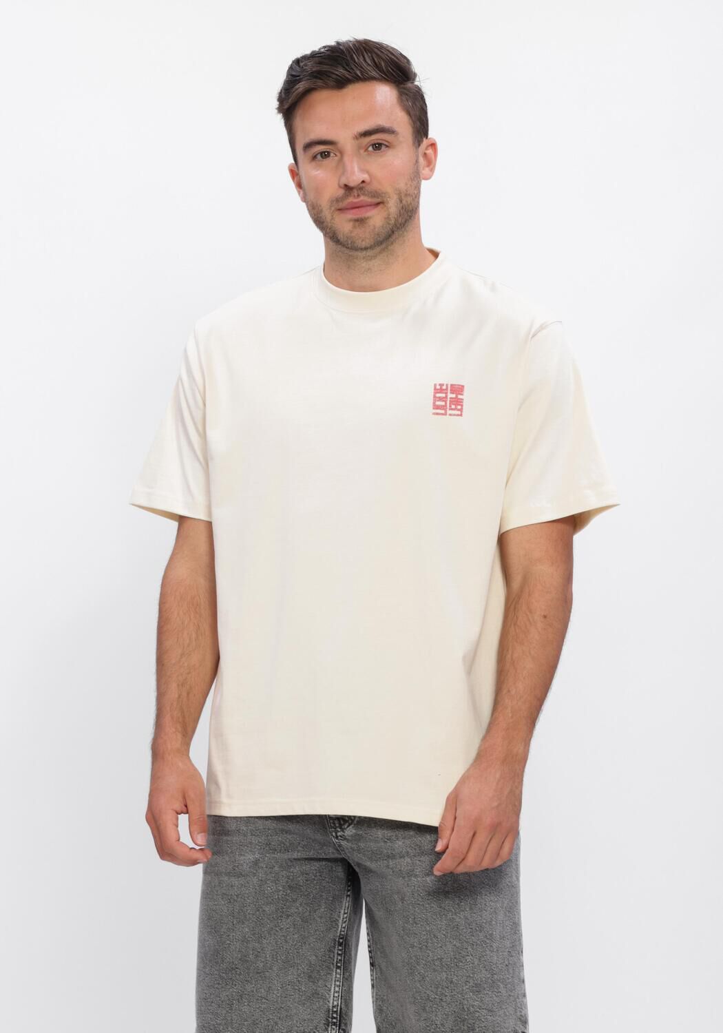 Ecru WOODBIRD T-shirt WBBAINE NOPA TEE - large