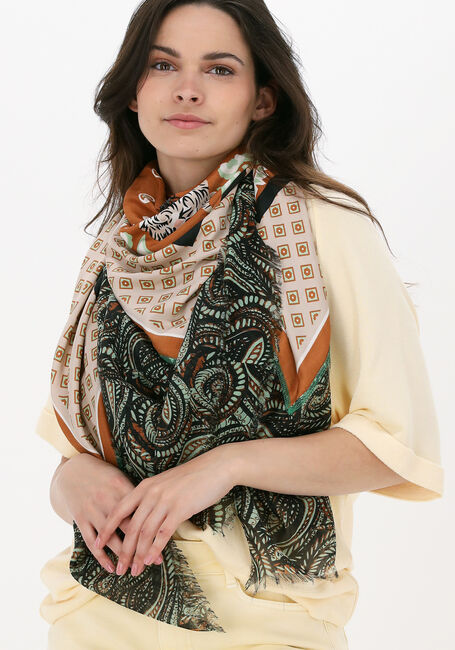 Grüne SUMMUM Schal TIGER SCARF PATCHWORK - large