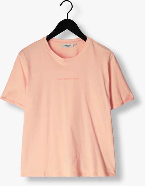 Orangene MSCH COPENHAGEN T-shirt MSCHTERINA ORGANIC SMALL LOGO TEE - large