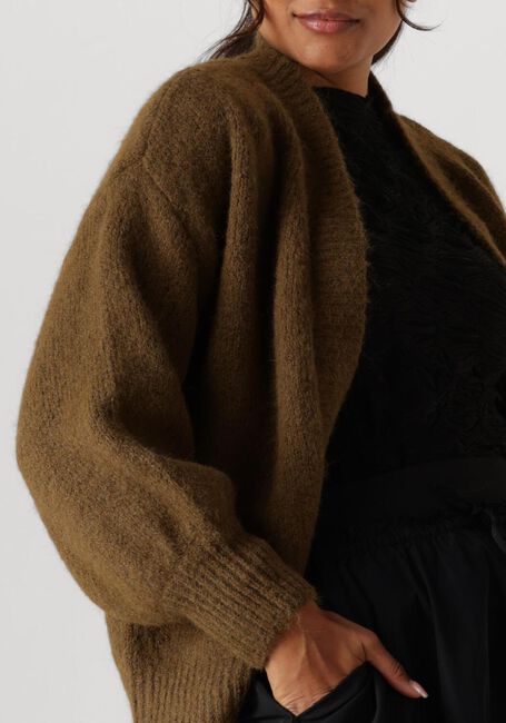 Grüne SUMMUM Strickjacke PUFF SLEEVE CARDIGAN COZY MELANGE KNIT - large