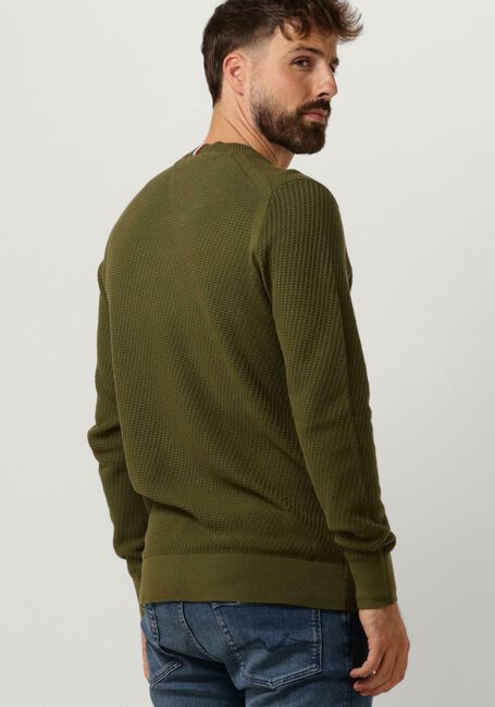 Grüne TOMMY HILFIGER Pullover RECTANGULAR STRUCTURE CREW NK - large