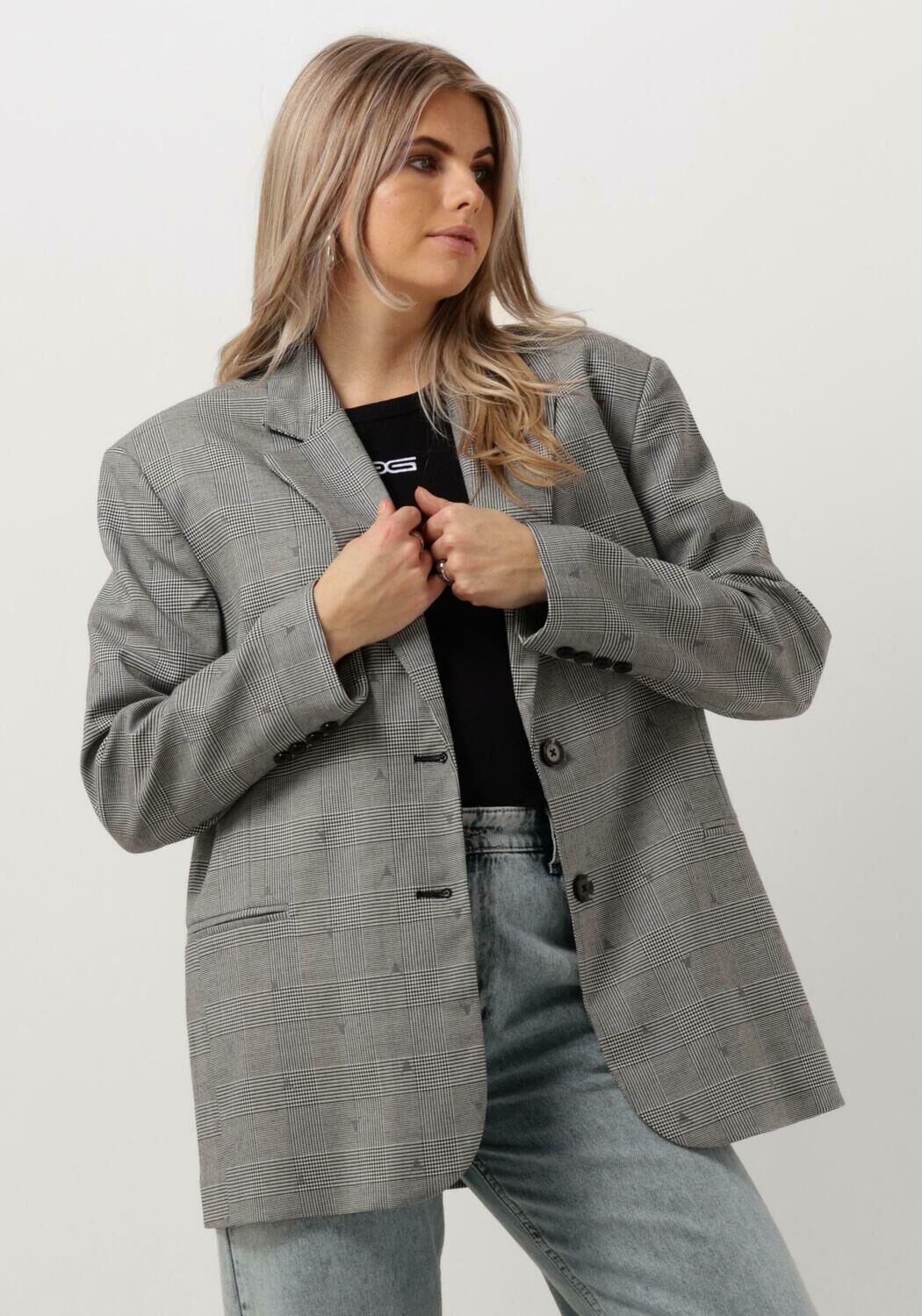 Graue ALIX THE LABEL Blazer LADIES WOVEN SPECIAL CHECKED BLAZER