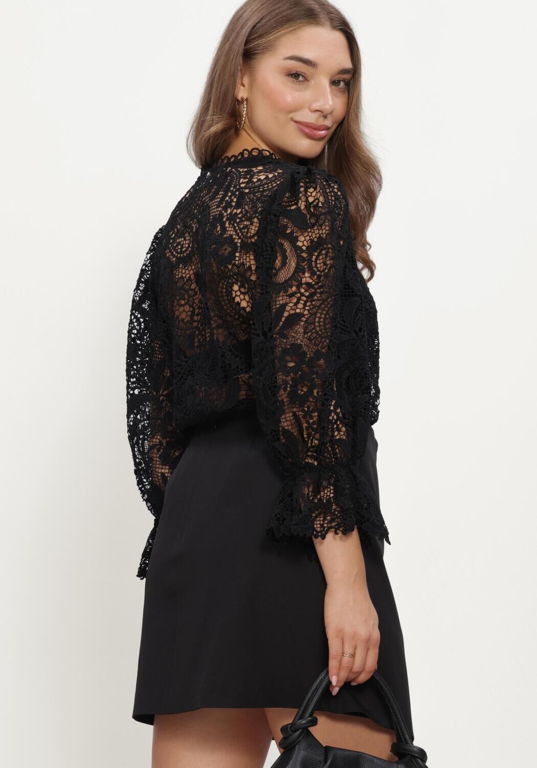Schwarze NOTRE-V Blusen NV-ISOLDE - large