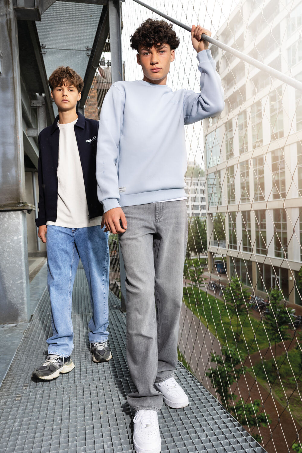 Blaue RELLIX Wide jeans 2813 LOOSE WIDE JEANS - large