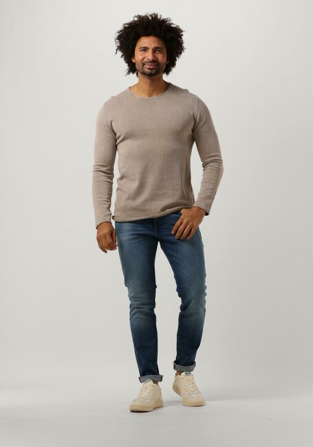 Sand PURE PATH Pullover FLAT KNITTED SHIRT WITH SMALL LOGO ON CHEST - large