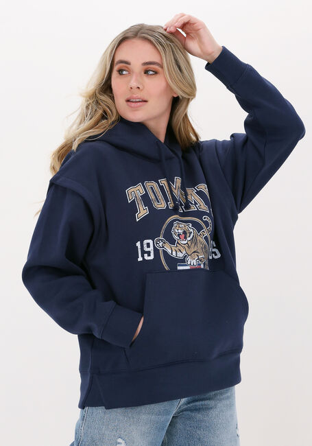 Dunkelblau TOMMY JEANS Pullover TJW RLXD COLLEGE TIGER 1 HOODIE - large