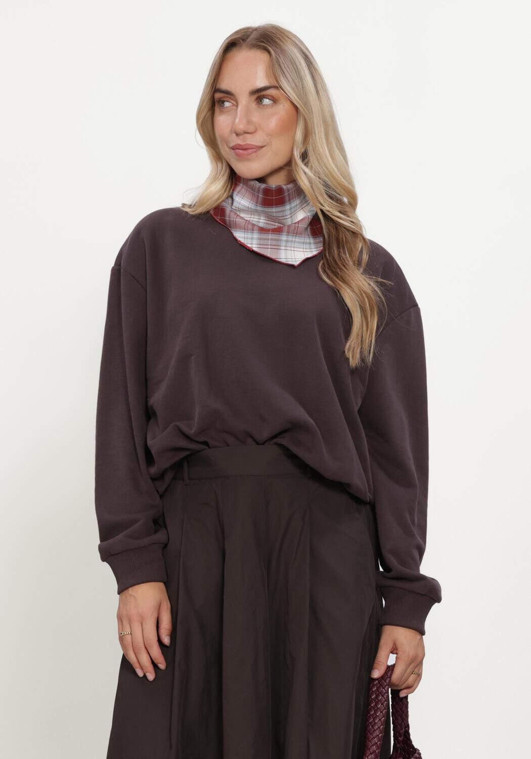 Braune SUMMUM Sweatshirt BALLOON SWEAT PEACHED TERRY - large