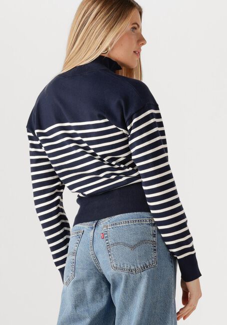 Dunkelblau TOMMY HILFIGER Pullover CO JERSEY GOLD BTN MOCK-NK SWT - large