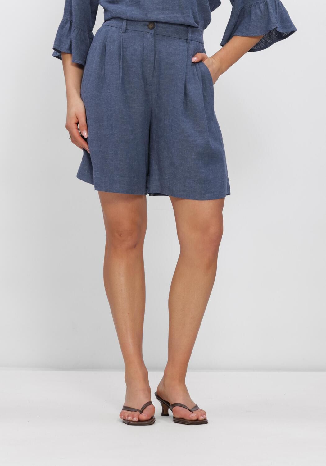 Blaue MSCH COPENHAGEN Hosen MSCHVIANA GINIA HW SHORTS - large