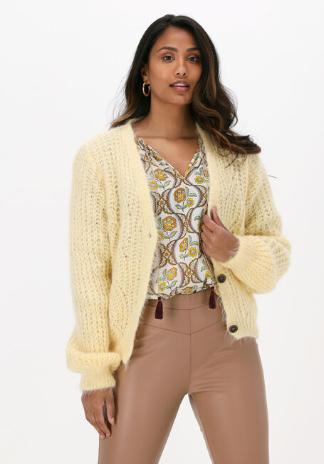 Gelbe BY-BAR Strickjacke VIVE CARDIGAN - large