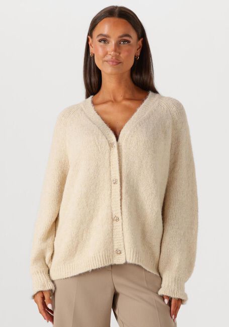 Ecru SUMMUM Strickjacke CARDIGAN COZY MELANGE LUREX KNIT - large