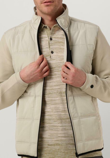 Sand CAST IRON Jack BOMBER JACKET COTTON POLAR FLEECE - large