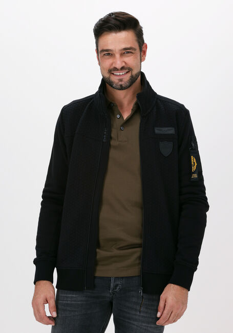 Schwarze PME LEGEND Strickjacke ZIP JACKET STRUCTURE SWEAT - large