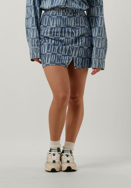 Blaue TOMMY JEANS Minirock TJW TJ DENIM SPELLOUT MINI SKIRT - large