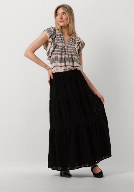 Schwarze NEO NOIR Maxirock RANA EMBROIDERY SKIRT - large
