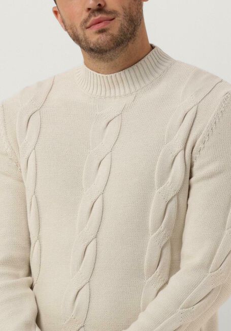 Nicht-gerade weiss PUREWHITE Pullover MOCKNECK KNIT WITH CABLE DETAILS - large