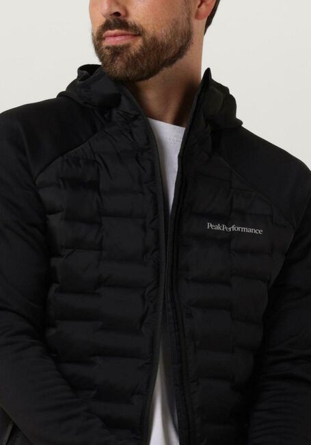 Schwarze PEAK PERFORMANCE Wattierte Jack M ARGON HYBRID HOOD - large