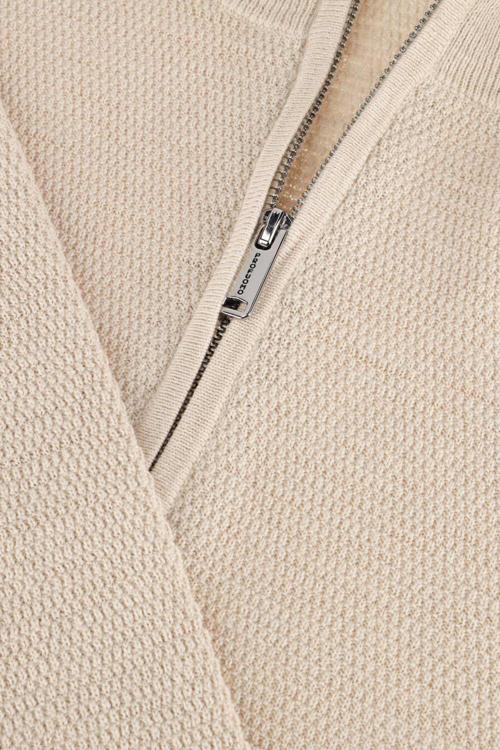 Beige PROFUOMO Pullover PULLOVER HALF ZIP - large
