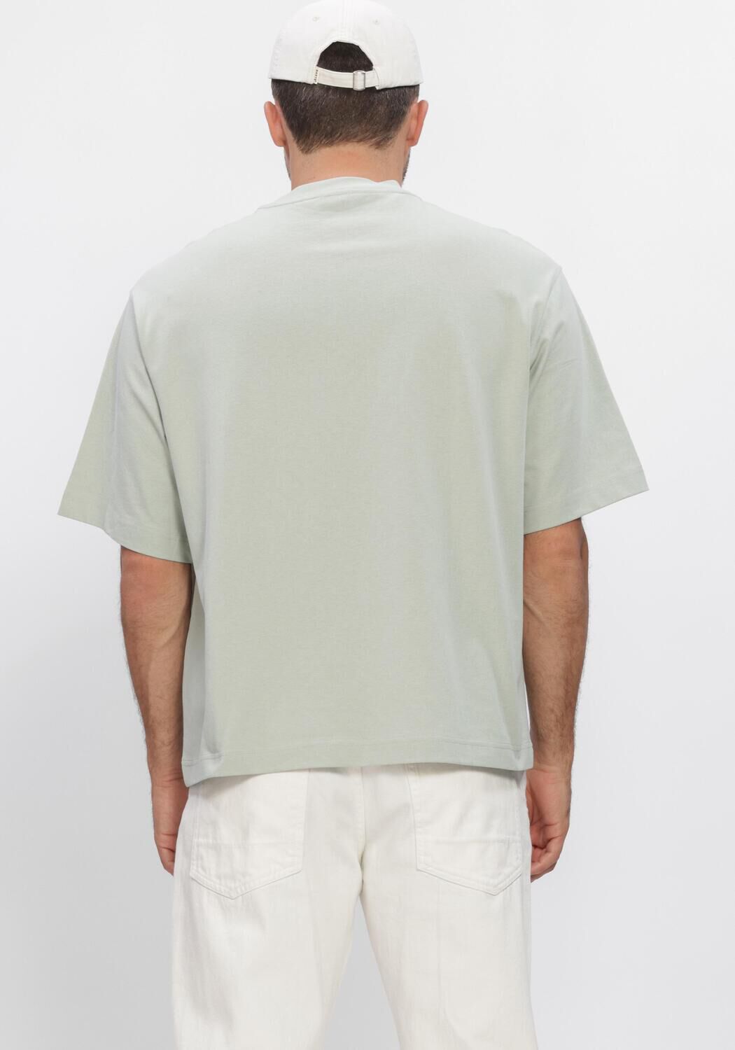 Gr&uuml;ne SELECTED MEN T-shirt LHBOXYNORMAN GRAPHIC SS O-NECK TEE - large