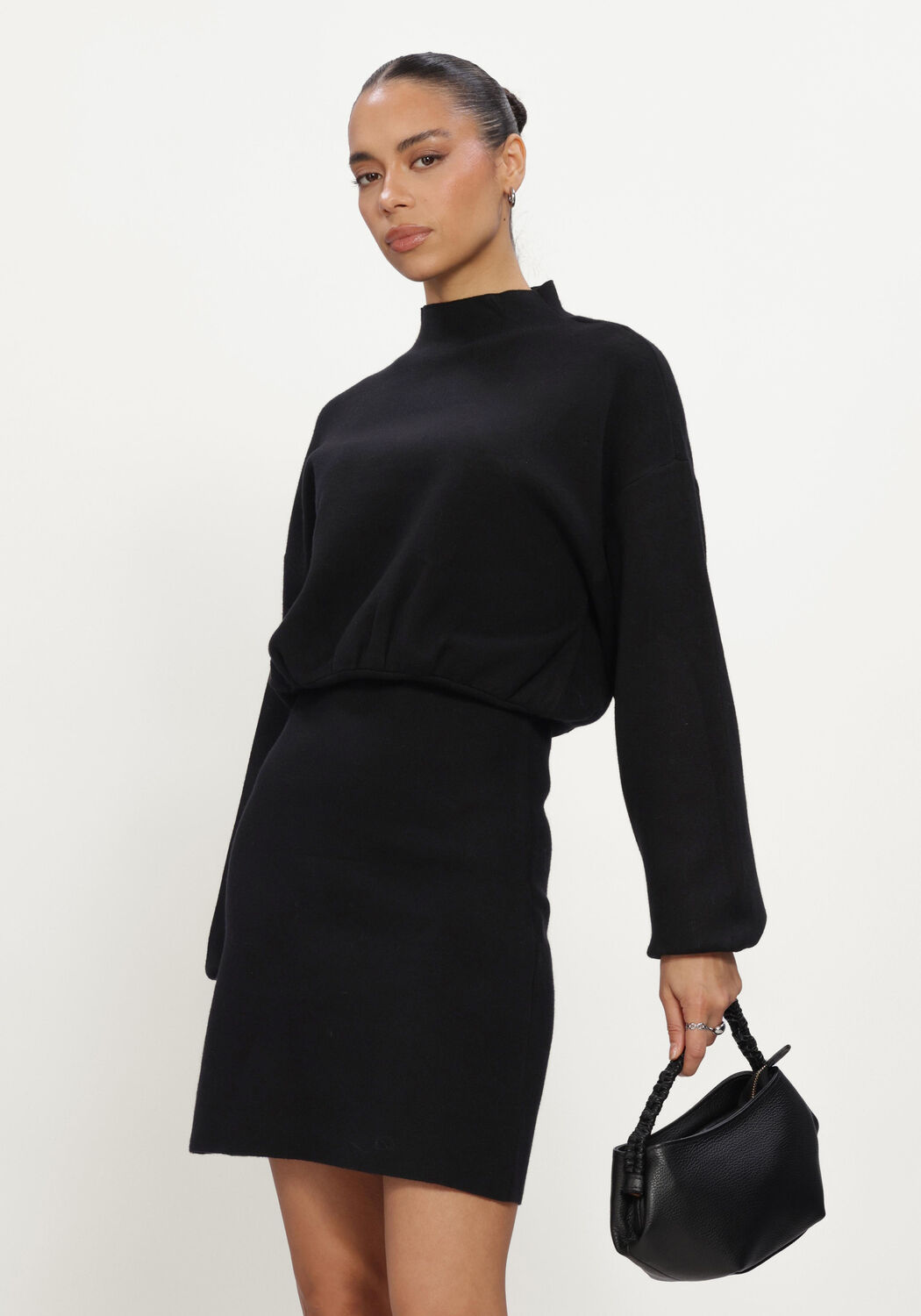 Schwarze MSCH COPENHAGEN Midikleid MSCHLARE EAST DRESS - large