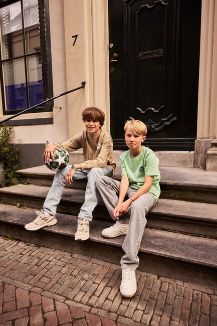 Braune INDIAN BLUE JEANS Sweatshirt LOOSE FIT SWEATER PINSTRIPE - large